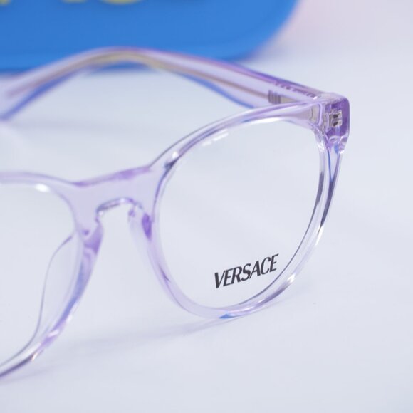 Versace Kids VK3321U 5372 Cat Eye Eyeglasses 48mm - Pink Transparent - Picture 2 of 10